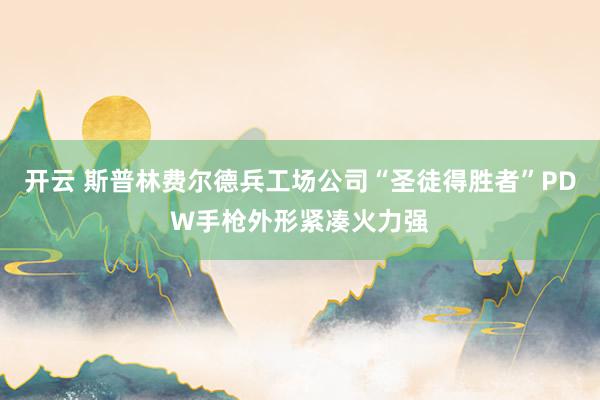 开云 斯普林费尔德兵工场公司“圣徒得胜者”PDW手枪外形紧凑火力强